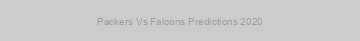 Packers Vs Falcons Predictions 2020